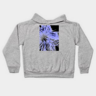 Fluffy Allium Blue Kids Hoodie